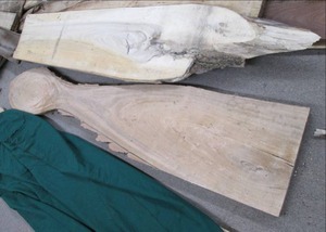 lot 46 image: (2) Wood Slabs 116X20X1.5, 116X...