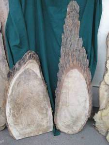 lot 58 image: (2) Wood Pieces 41X19X2, 62X12...