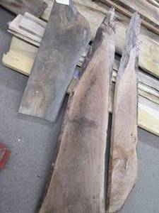 lot 62 image: (3) Wood Slabs 74X16X1.5, 76X12...