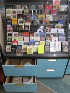 lot 63 image: Greeting Card Stand With 4 Drawer S...