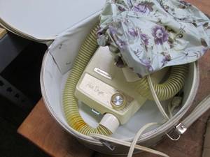 lot 130 image: Vintage Dominion Hair Dryer In Trav...