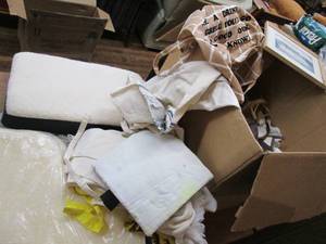 lot 132 image: Seat Cushions, Pot Holders, Towels,...