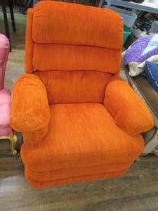 lot 163 image: Bright Orange RockingRecliner Chai...