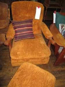 lot 168 image: Orange Vintage Side Chair With Otto...