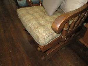 lot 174 image: Vintage Rocking Chair With Throw Pi...