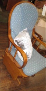 lot 175 image: Rocking Chair & Throw Pillows...