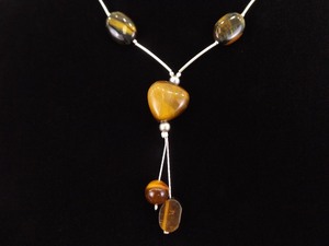 lot 18 image: .925 Sterling Silver Tigers Eye Elegance Necklace