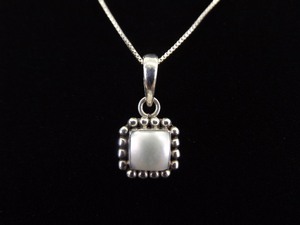 lot 26 image: .925 Sterling Silver SILPADA Pearl Pendant Necklace