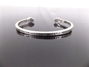 lot 47 image: .925 Sterling Silver Open Cuff Friendship Hands Bracelet