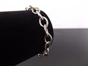 lot 49 image: .925 Sterling Silver Large Link Charm Bracelet