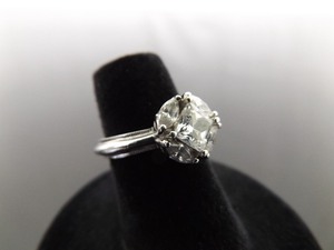 lot 74 image: .925 Sterling Silver Crystal Cluster Ring Size 5