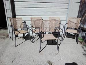 lot 69 image: Five Outdoor Chairs