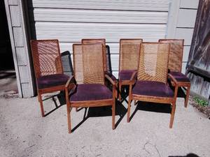 lot 70 image: Six Vintage Dining Chairs