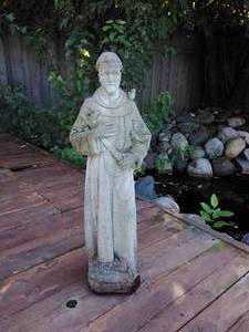 lot 78 image: Outdoor Stone Monk Statue