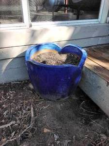 lot 79 image: Four Large Blue Outdoor Pots