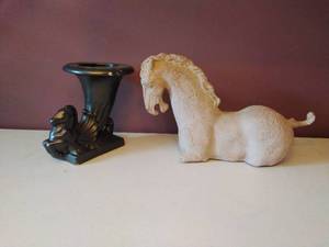 lot 52 image: Two Pieces of Horse Dcor