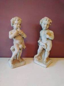 lot 53 image: Pair of Stone Statues