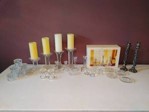 lot 49 image: Collection of Candles & Candle Holders