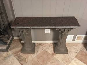 lot 109 image: Pillar Stand with Granite Top