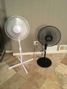 lot 124 image: Two Standing Fans