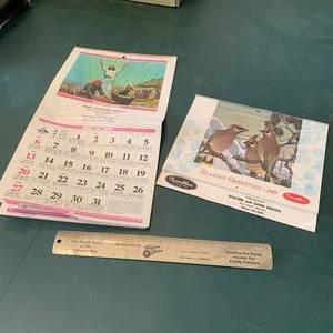 lot 13 image: 2 New London Calendars and 1 Farmers Union Ruler