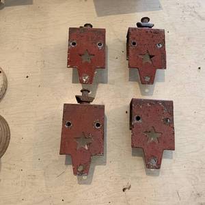 lot 20 image: 4 Star Door Hardware  3 12 x 6 Cast Iron