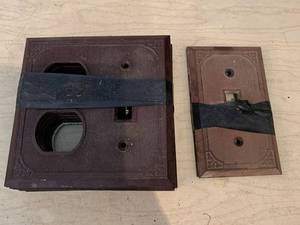 lot 24 image: Bakelite Light and Outlet Covers