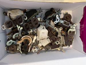 lot 26 image: Vintage Outlet and Light Switches