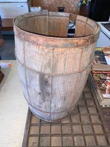 lot 31 image: Wooden Nail Keg 18 12 Tall