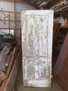 lot 110 image: Vintage Solid Wood Door 77 34 x 30 18