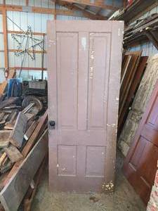 lot 111 image: Vintage Solid Wood Door 79 12 x 31 34
