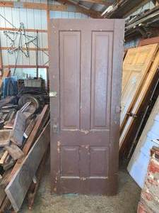 lot 108 image: Vintage Solid Wood Door 80 x 31 34