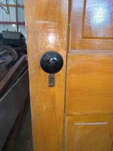 lot 107 image: Vintage Solid Wood Door 76 x 28 14