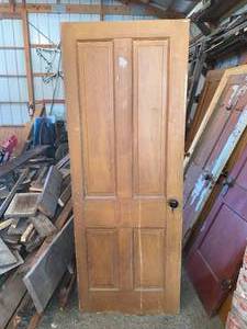 lot 103 image: Vintage Solid Wood Door 76 12 x 28 12