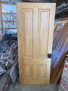 lot 101 image: Vintage Solid Wood Door 79 12 x 32