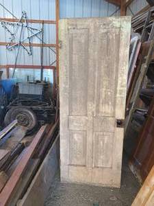 lot 97 image: Vintage Solid Wood Door 78 12 x 30 14