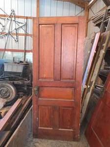 lot 95 image: Vintage Solid Wood Door 79 14 x 31 12