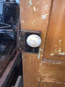 lot 91 image: Vintage Solid Wood Door 71 x 31 14