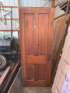 lot 92 image: Vintage Solid Wood Door 76 12 x 30