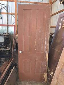 lot 90 image: Vintage Solid Wood Door 78 x 30 14