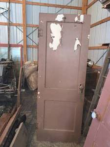 lot 89 image: Vintage Solid Wood Door 77 12 x 28