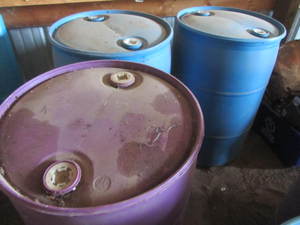 lot 122 image: Plastic Barrels