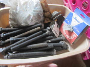 lot 141 image: Bolts, Washers, Pulleys