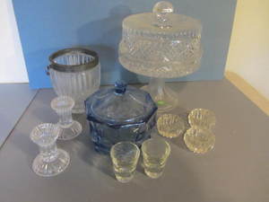 lot 196 image: Torte Stand, Candy, Salt Cellars