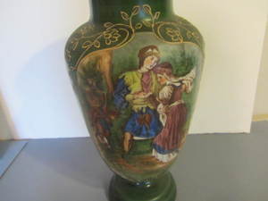 lot 202 image: Antique Hand Painted Glass