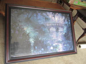 Garden print - arched path with lil...