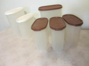 Tupperware canisters two 9-34, t...