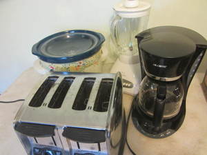 Hamilton Beach blender, Mr. Coffee ...