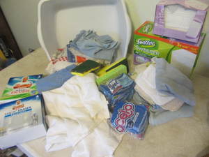Magic Erasers, sponges, cleaning to...