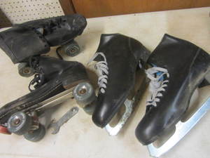 Ice skates size 12, roller skates...